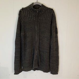 Calvin Klein Dark Grey Zip Up Sweater XXL